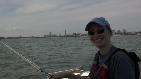 Sailing in Boston Harbor, photo by Kathleen Winikates, 2012