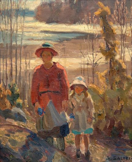 Don't these two look ready for a quest?  (Santeri Salokivi Mother and child, 1922. Image from Wikimedia Commons.)