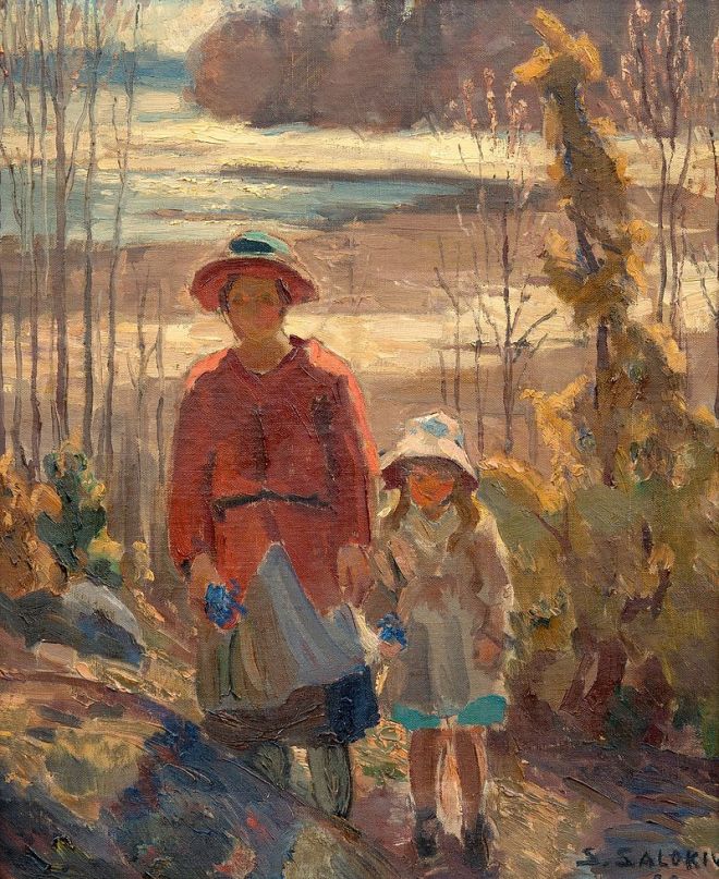Don't these two look ready for a quest?  (Santeri Salokivi Mother and child, 1922. Image from Wikimedia Commons.)