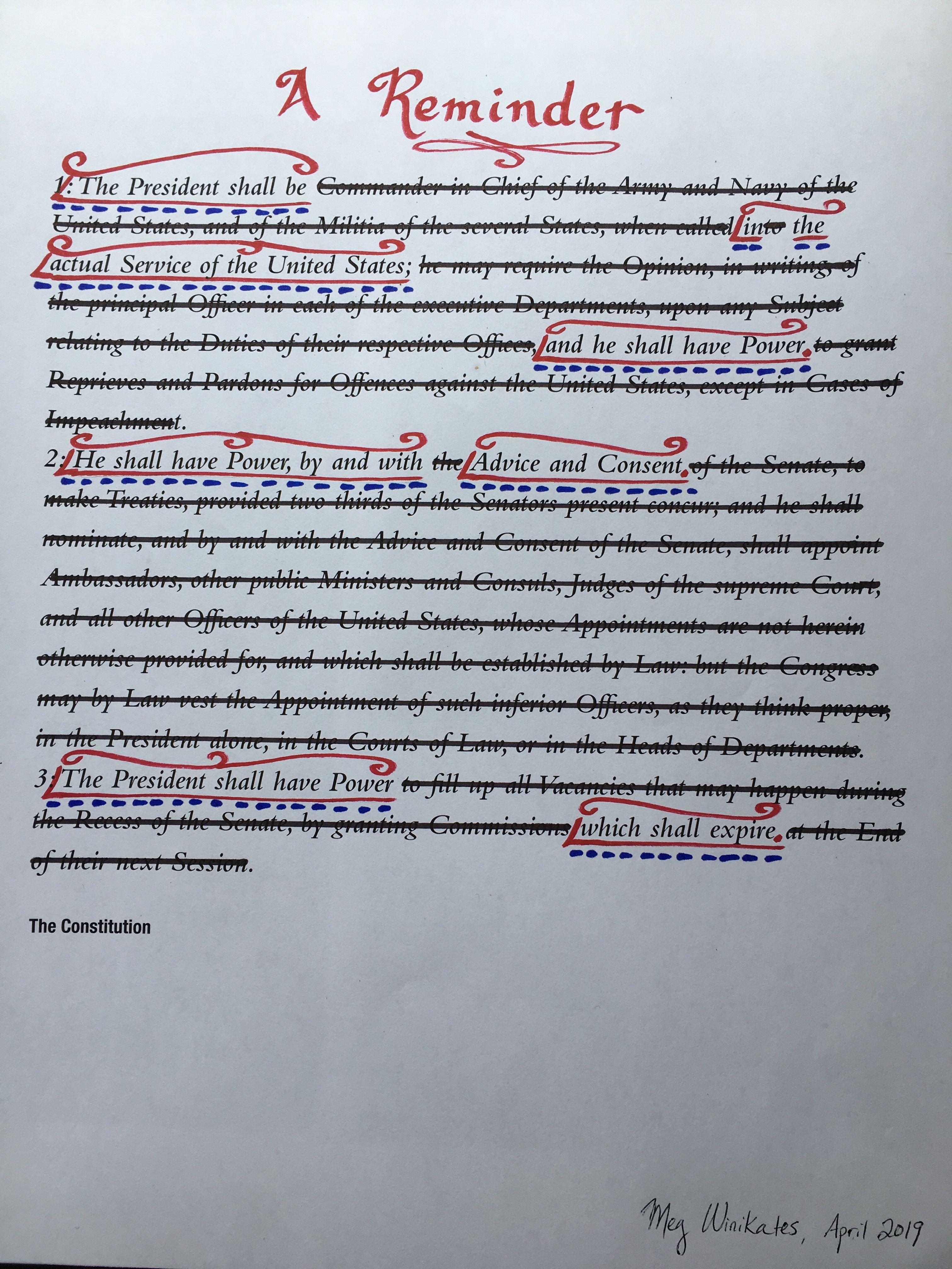 Constitutional Reminder